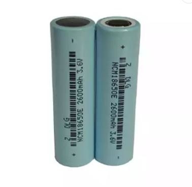ICR18650 2600mah 3.6 V Lithium Battery Cell 3C Rate 7.8A Discharge Current