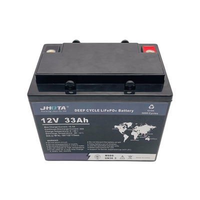 12v 33ah Solar Lifepo4 Battery Rechargeable Lithium Iron Phosphate Battery Pack